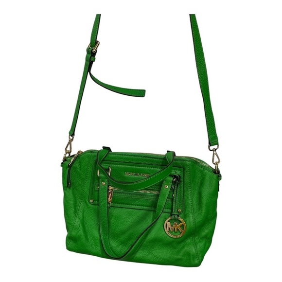 Michael Kors Gilmore Medium  Leather Satchel Bag Palm New - Picture 8 of 11